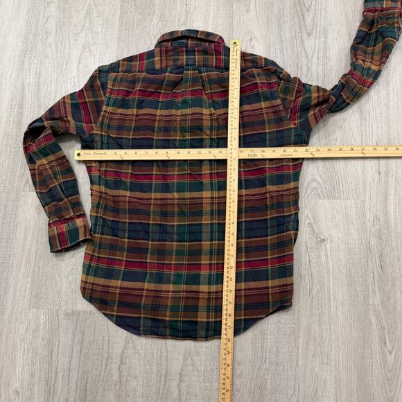 Vintage Polo Ralph Lauren Custom Fit Flannel Button Shirt Men's Medium Preppy - Picture 6 of 7